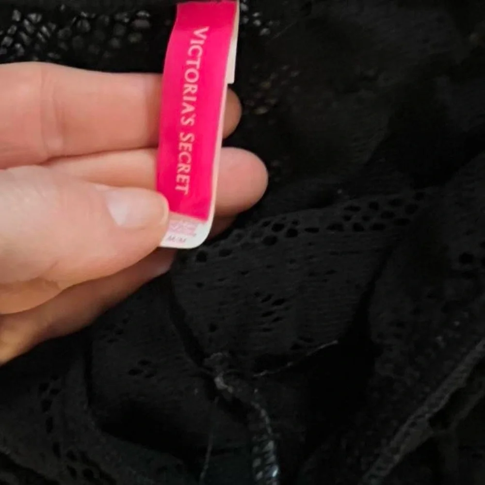 Victoria's Secret Black Strapless Eyelet Romper - Picture 3 of 4
